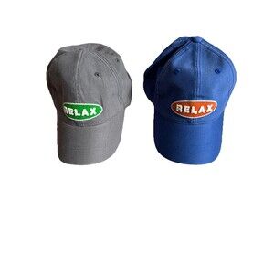 Tommy Bahama Men’s Relax Fishing Dad Golf Baseball Caps Grey Blue Recipe Vtg